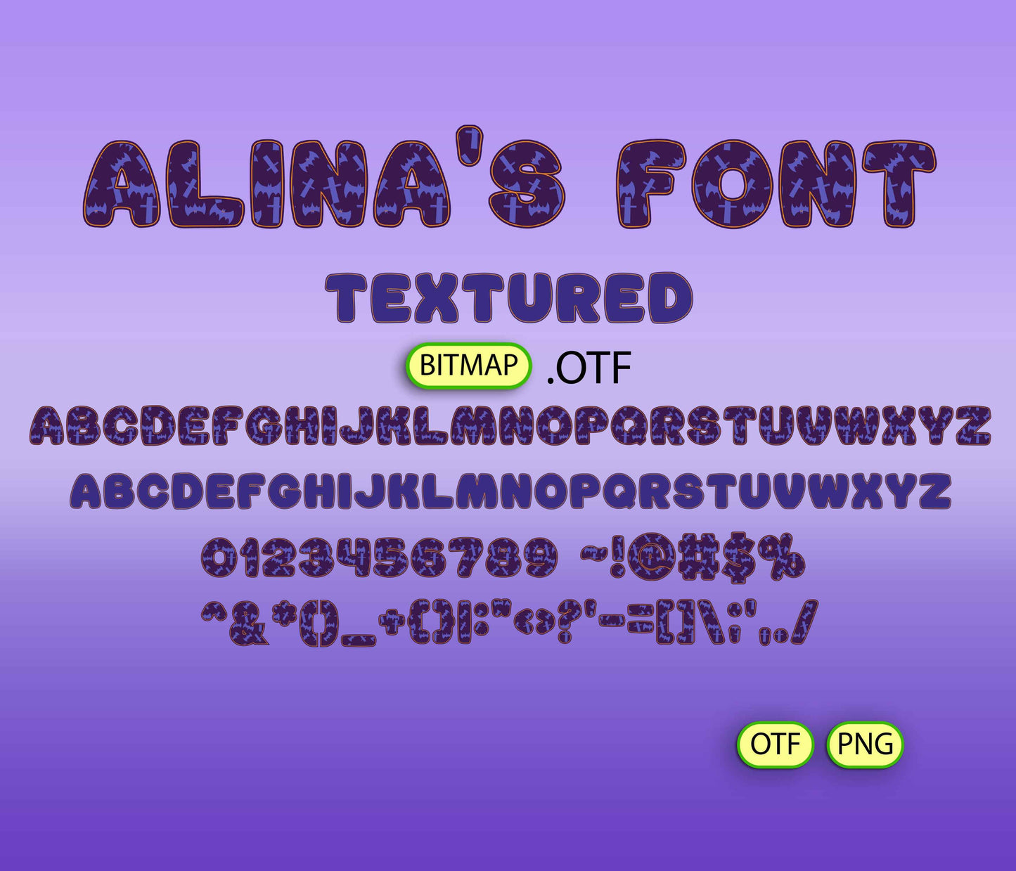 Halloween Color Pattern Font - Alina's Fonts