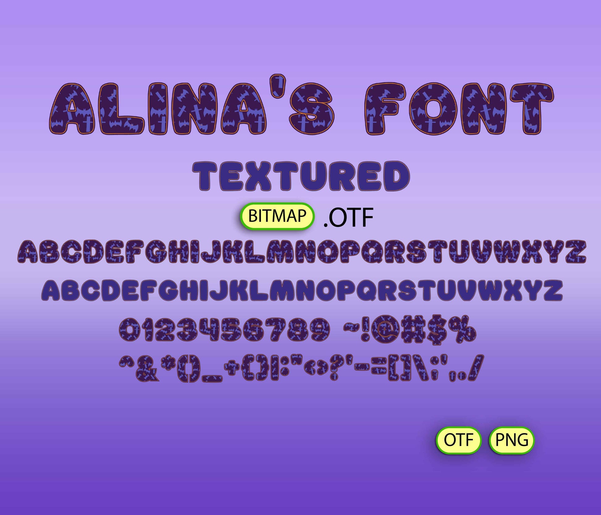 Halloween Color Pattern Font - Alina's Fonts