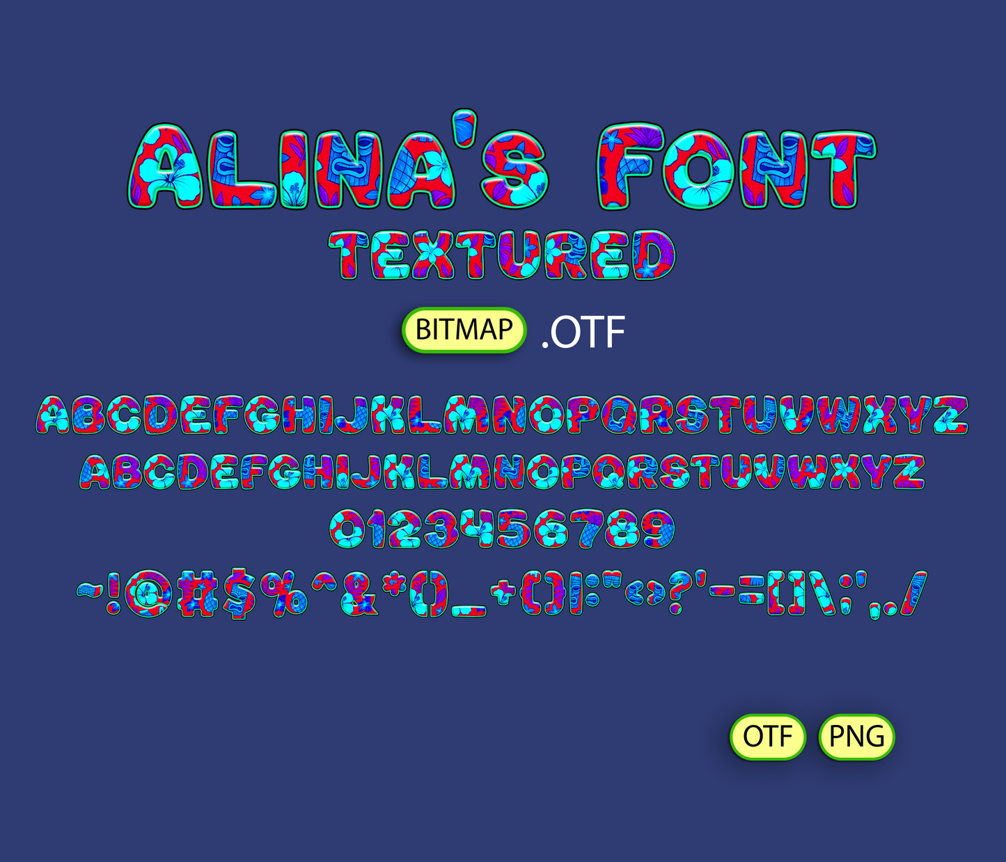 FREE Tropical Hawaii Pattern Font