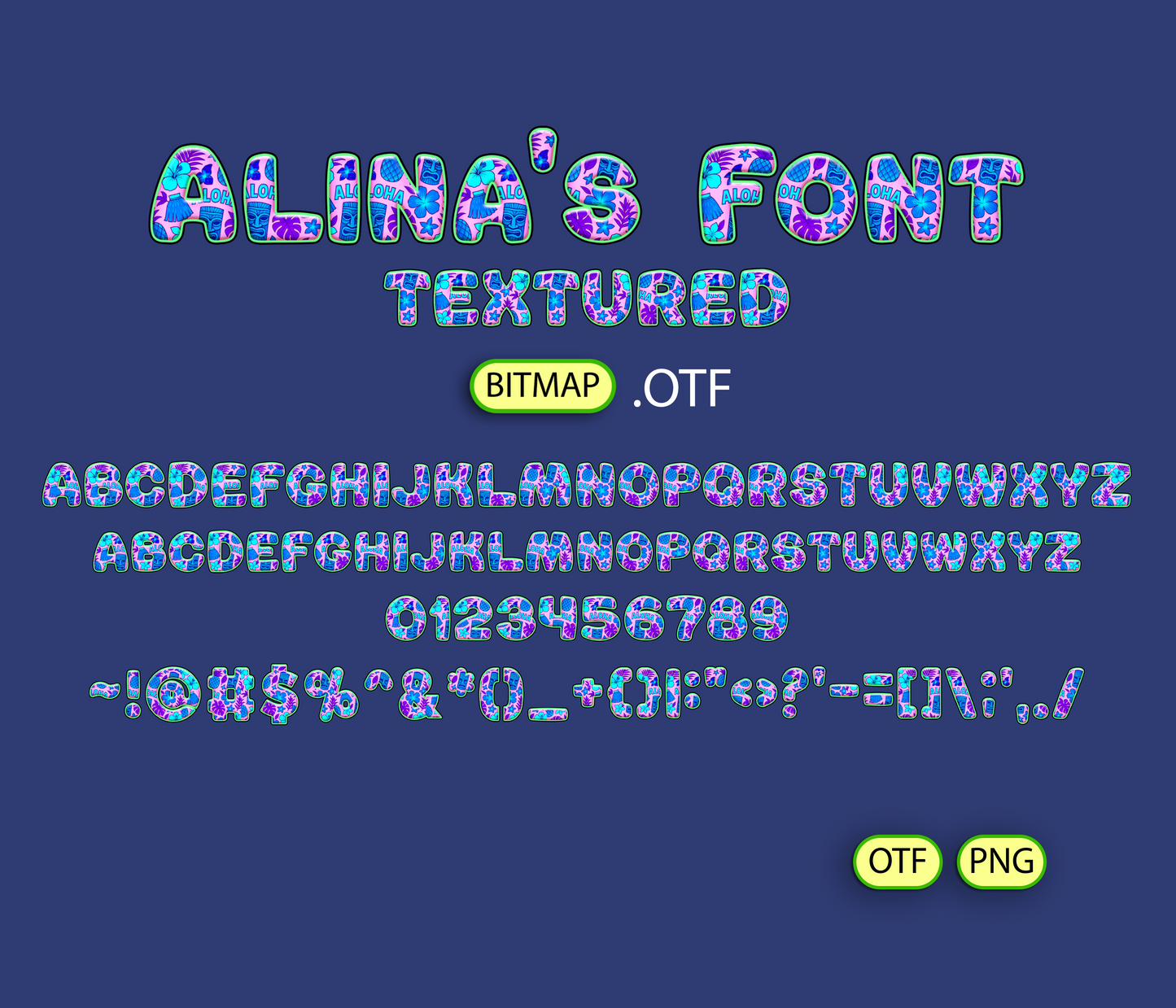 FREE Tropical Paradise Hawaii Pattern Font