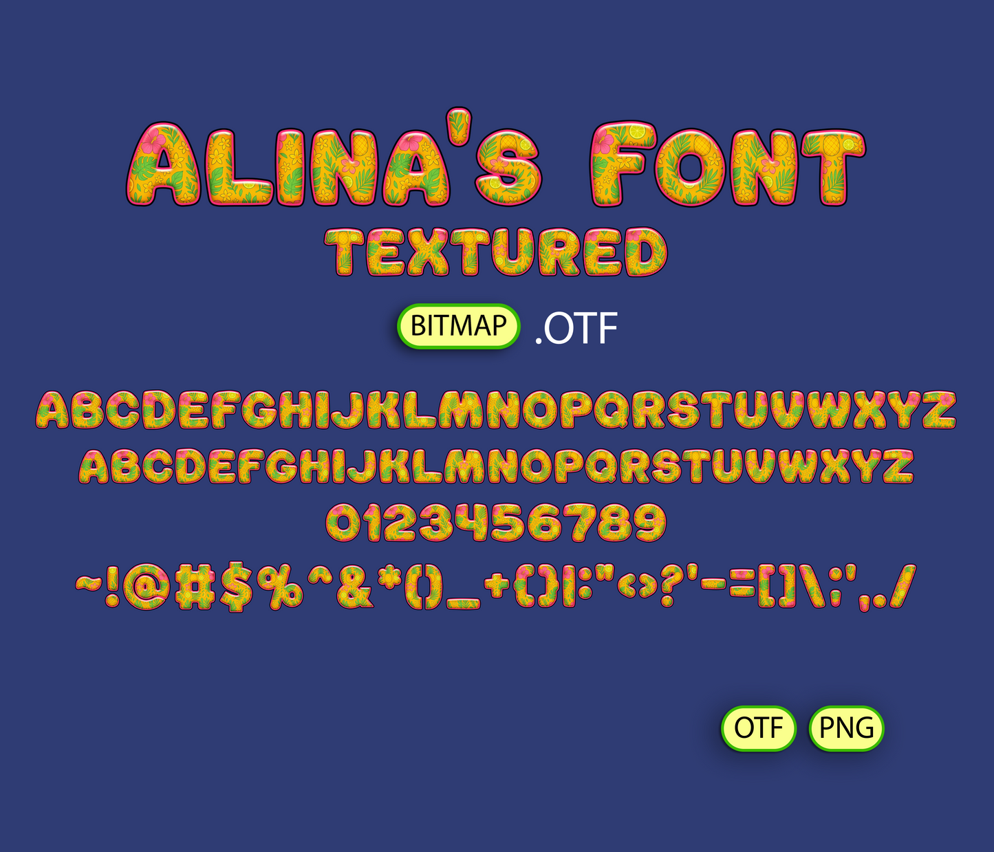 FREE Kona Coast Pattern Font