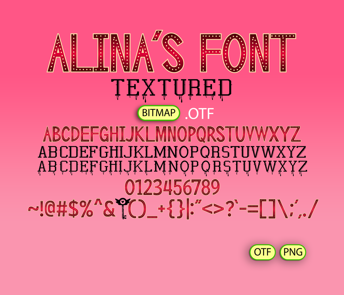 Infernal Inn Font Textured Bundle - Alina's Fonts