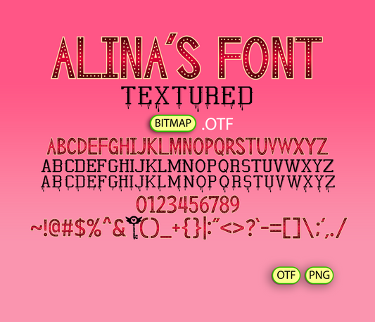Infernal Inn Font Textured Bundle - Alina's Fonts