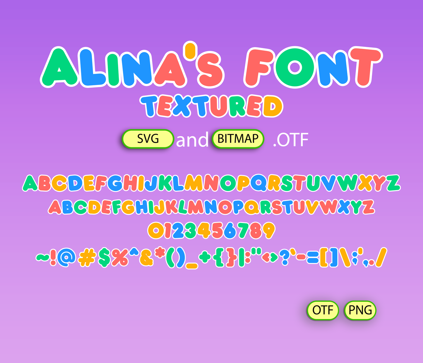 Playful Pals Font Textured - Alina's Fonts