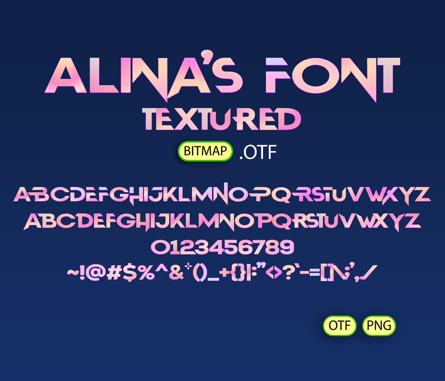 Virtual Tracker Font Textured