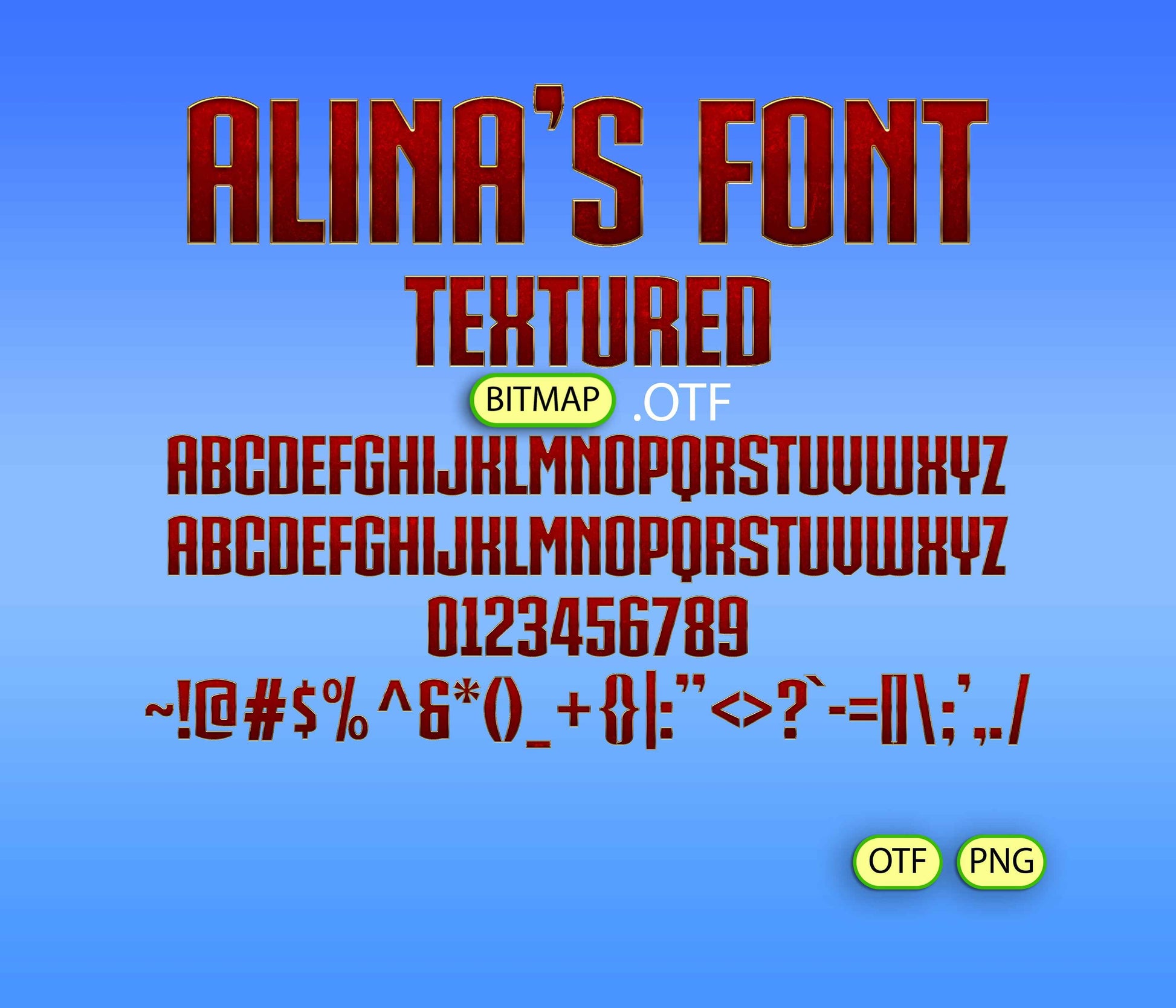 Tech Hero Font Textured - Alina's Fonts