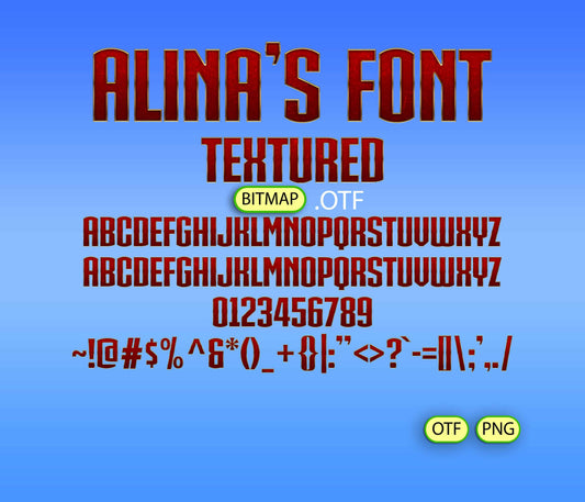 Tech Hero Font Textured - Alina's Fonts
