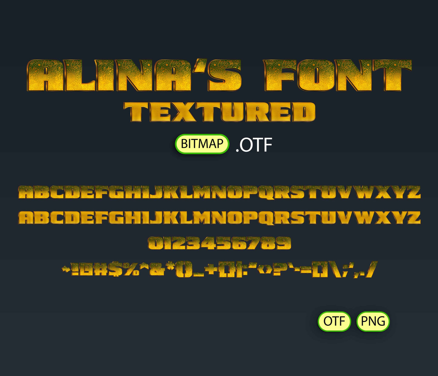 Panda Warrior Font Textured - Alina's Fonts