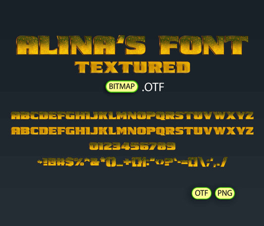 Panda Warrior Font Textured - Alina's Fonts