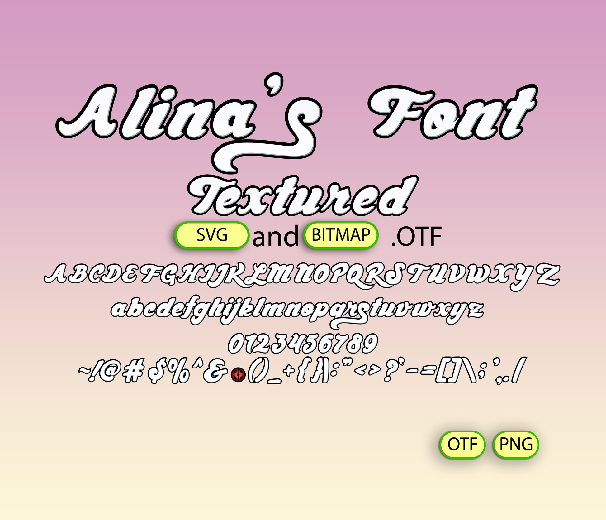 Nature's Polka Dot Font Textured Bundle - Alina's Fonts