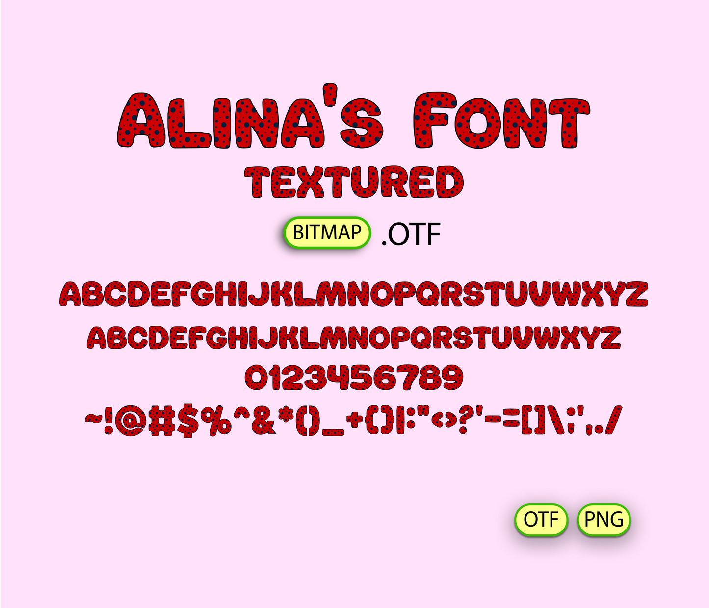 Ladybug Pattern Font