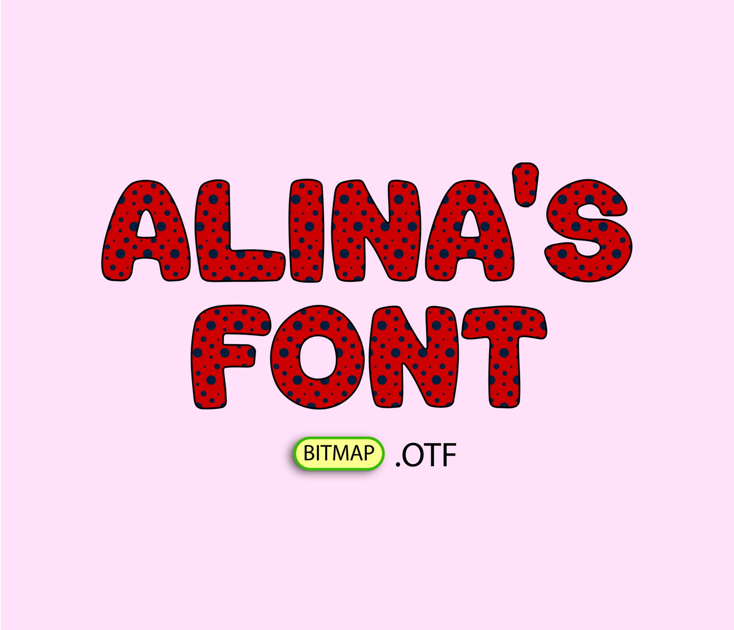 Ladybug Pattern Font