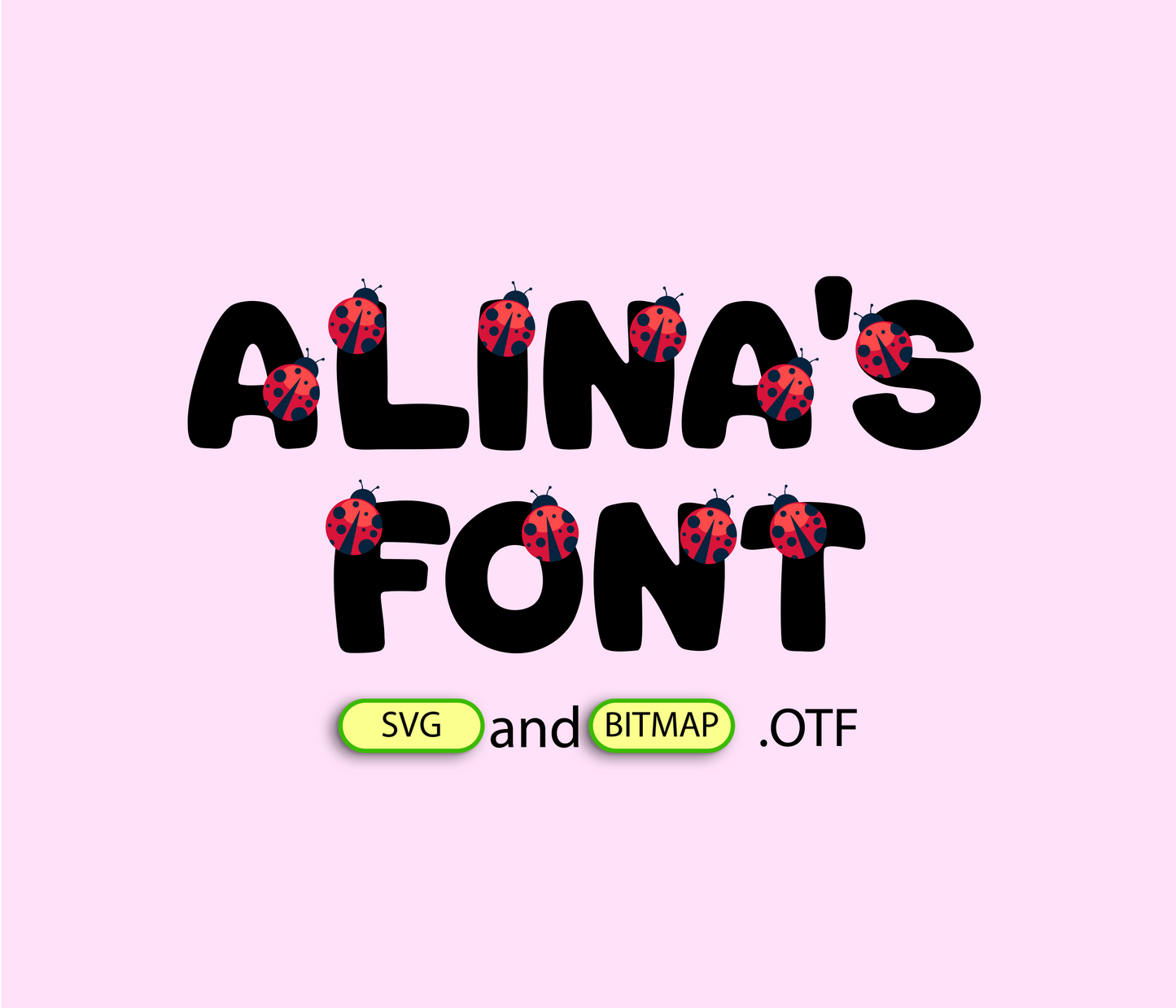 Ladybug Garden Font Textured