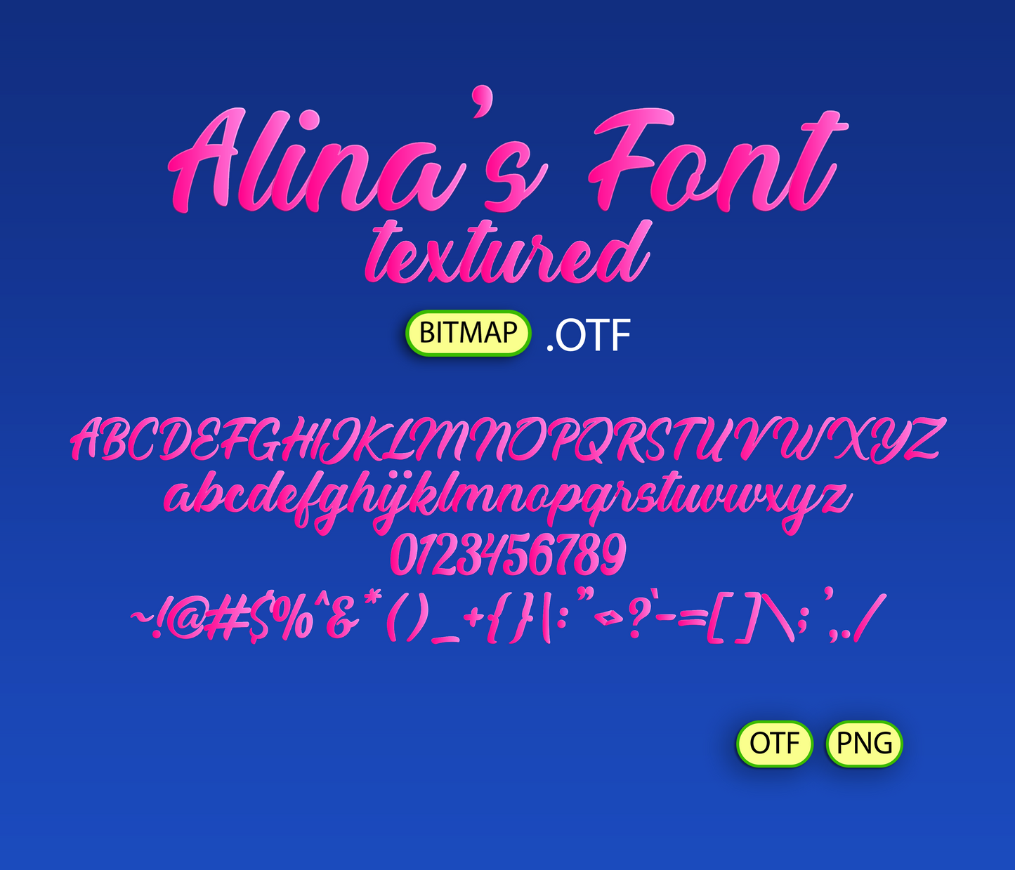 Rainbow Fantasy Font Textured Bundle - Alina's Fonts