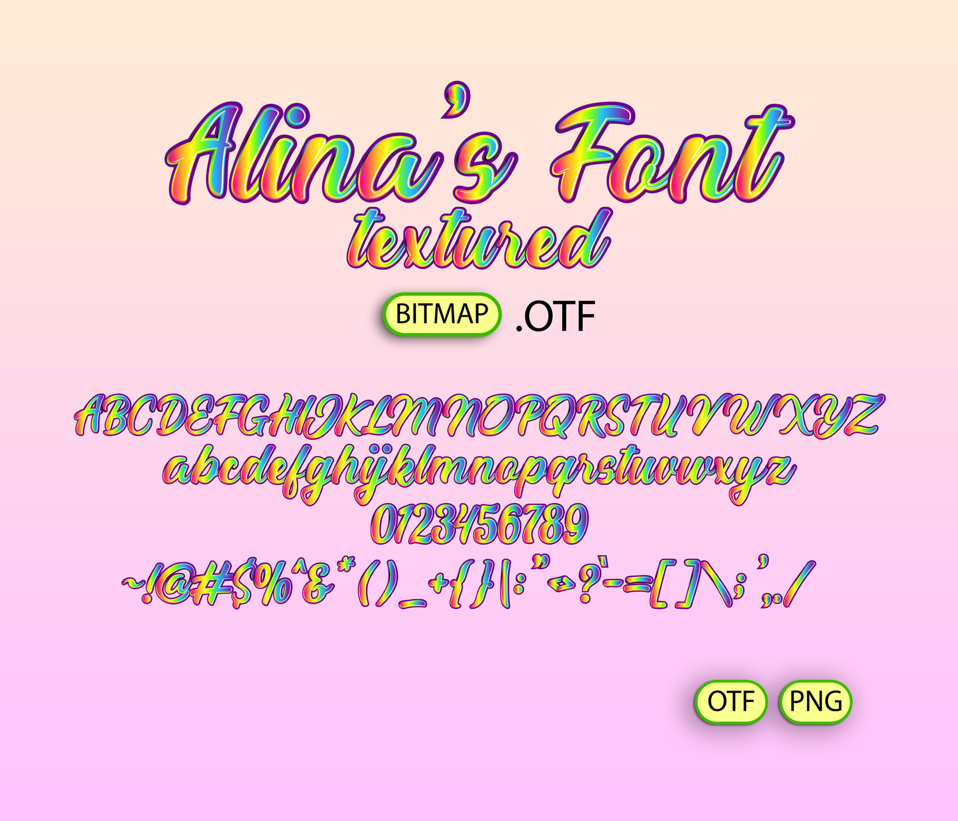 Neon Safari Font Textured - Alina's Fonts
