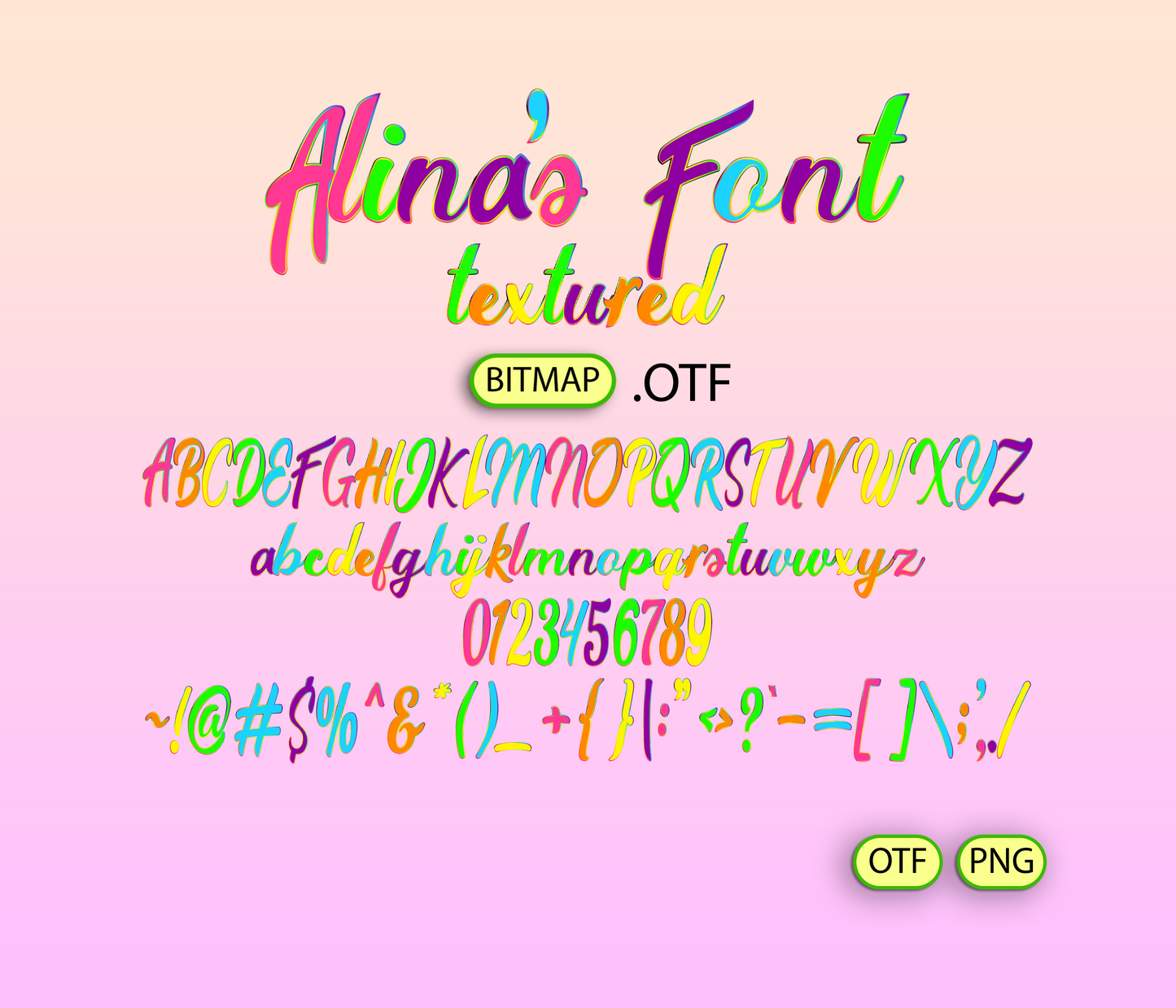 Technicolor Dreams Font Textured - Alina's Fonts