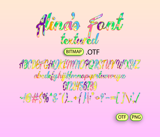 Neon Fantasia Font Textured - Alina's Fonts