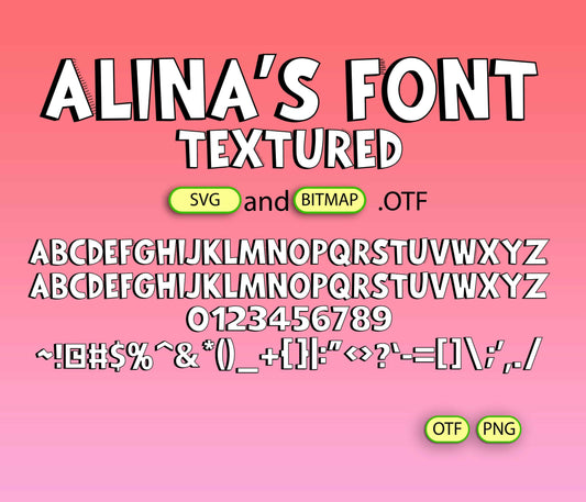 Chaotic Family Font Textured Bundle - Alina's Fonts