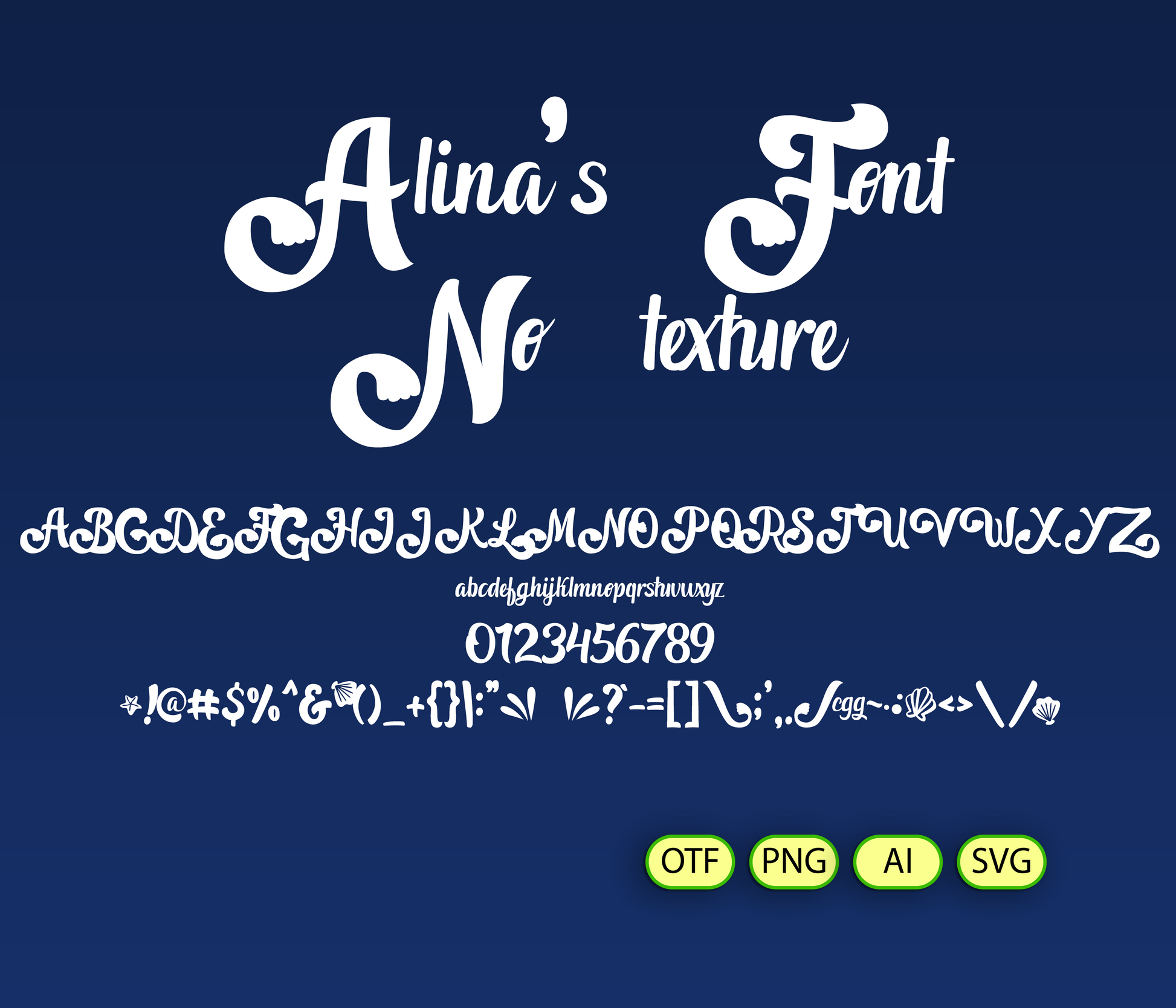 Enchanted Sea Princess Font Textured - Alina's Fonts
