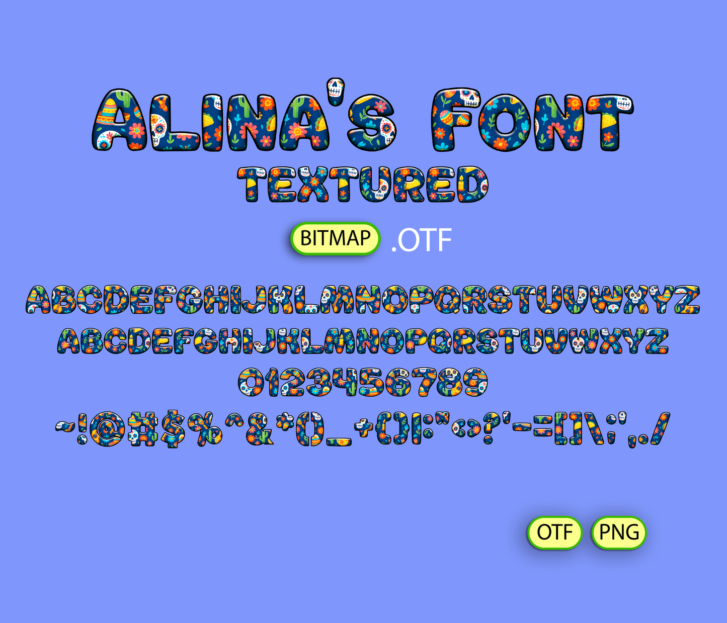 FREE Corazón Mexicano Pattern Font