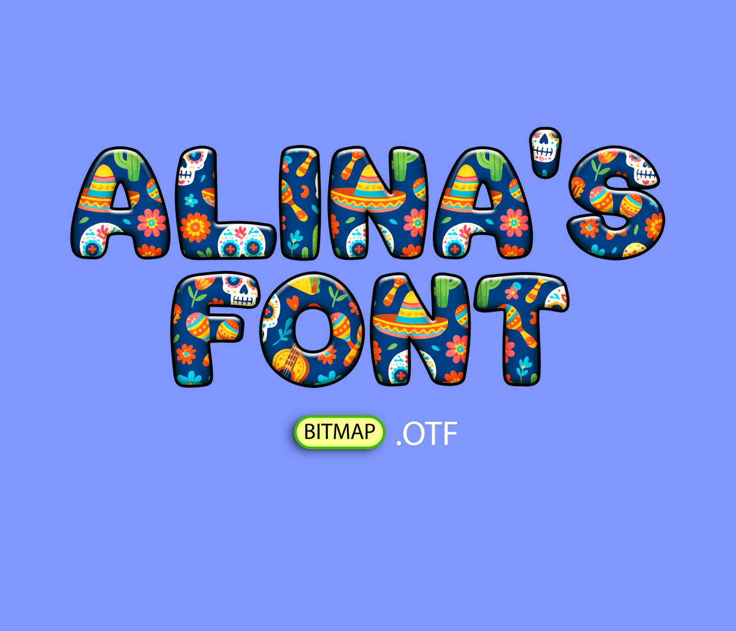 FREE Corazón Mexicano Pattern Font