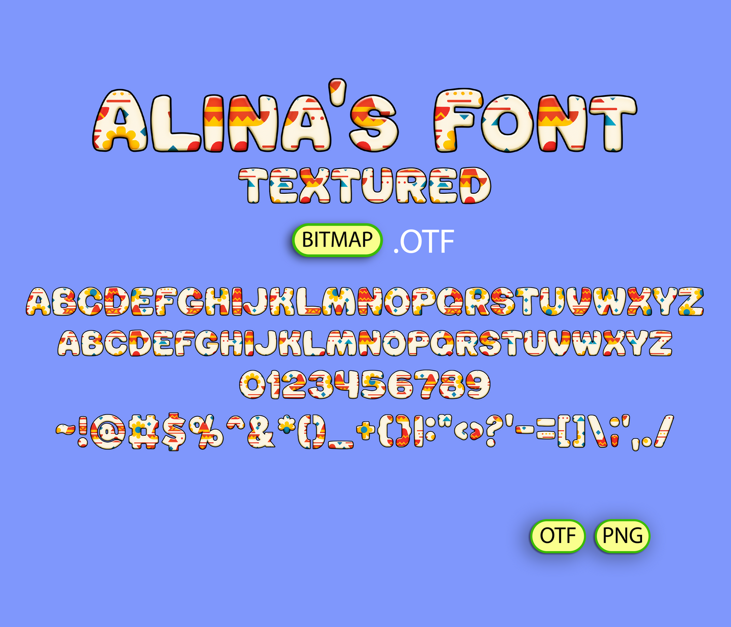 FREE Colibrí Dorado Pattern Font