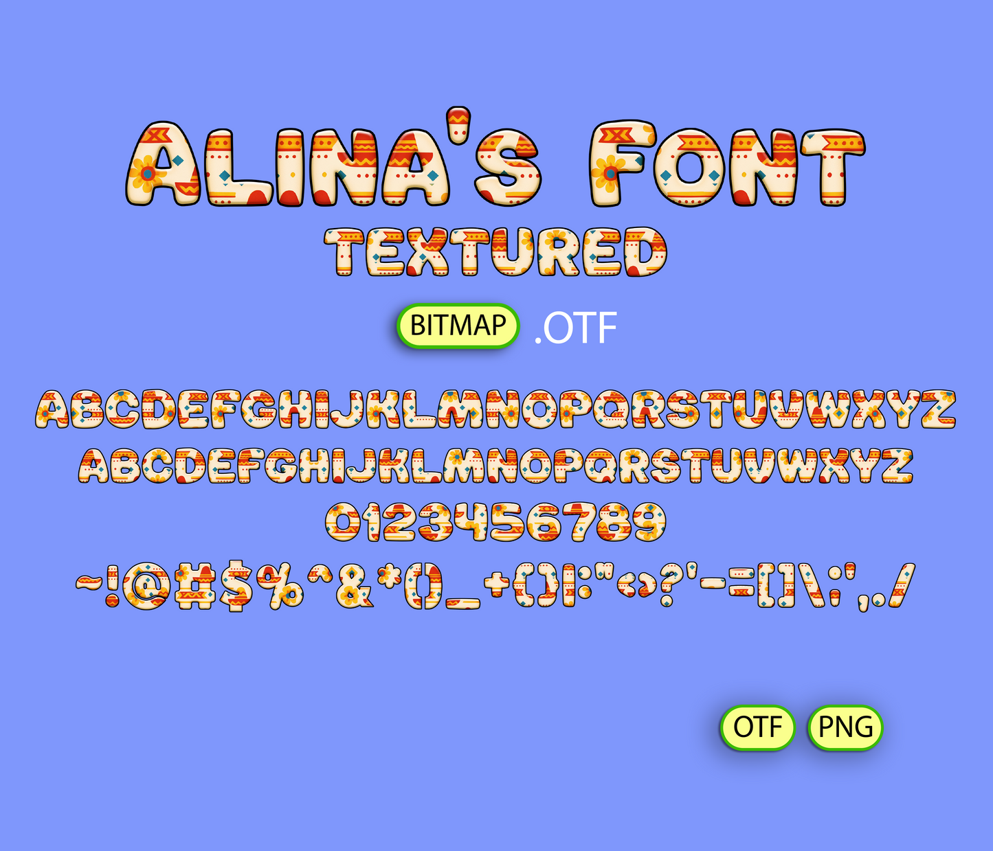 FREE Mariposa Azteca Pattern Font