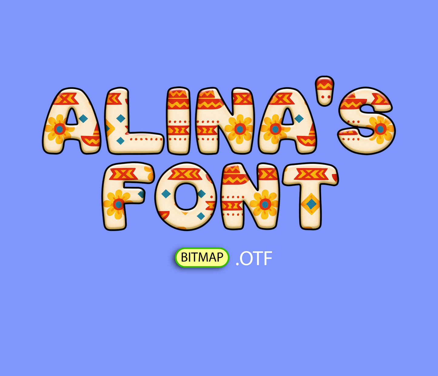 FREE Mariposa Azteca Pattern Font