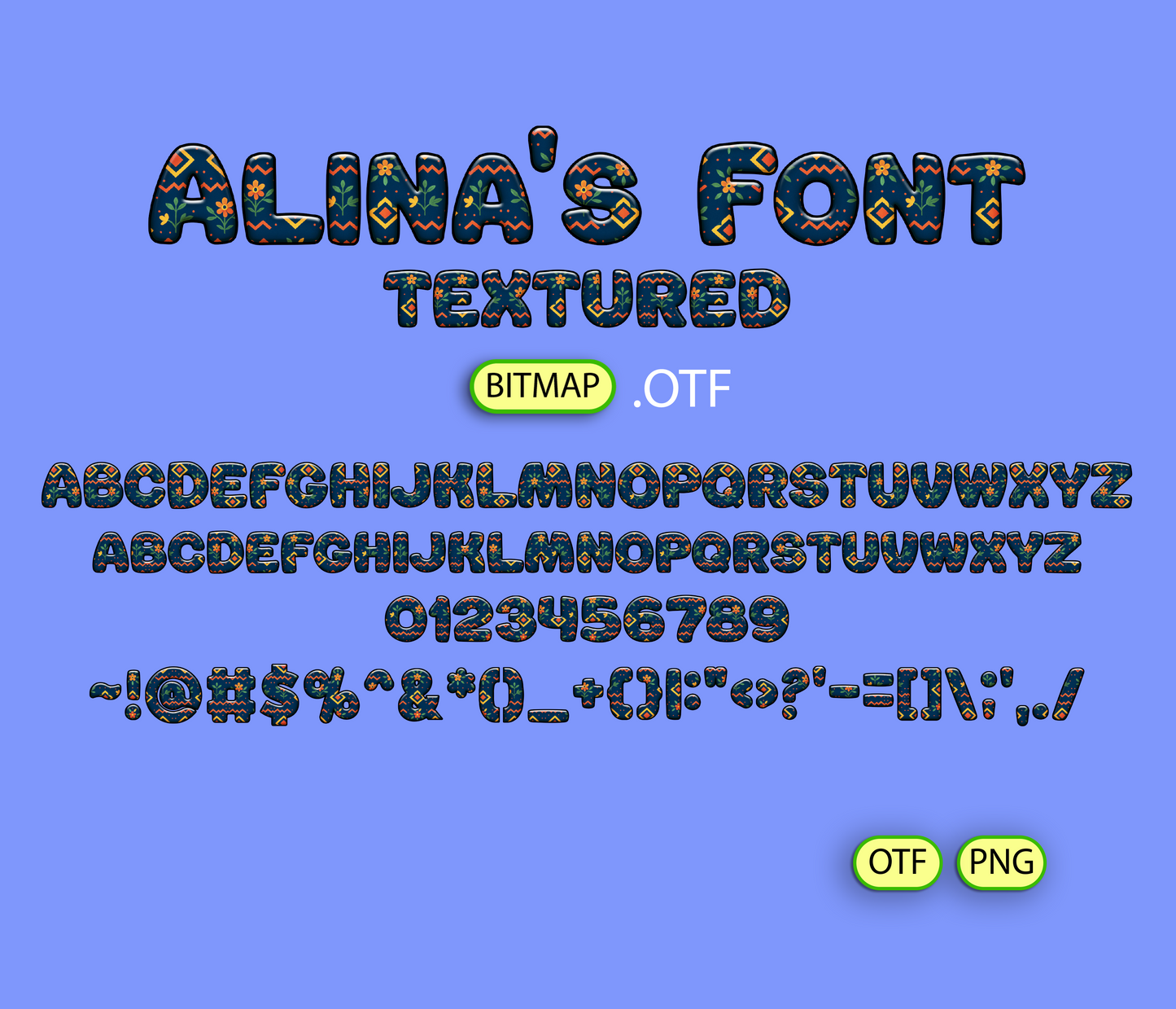 FREE Sangre de Cristo Pattern Font