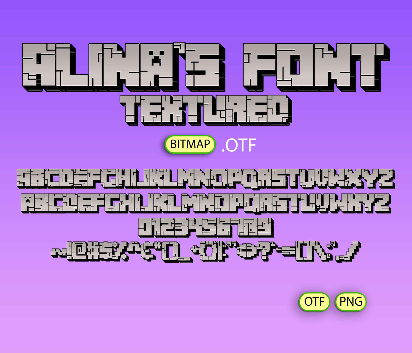 Block Craft Font Textured - Alina's Fonts
