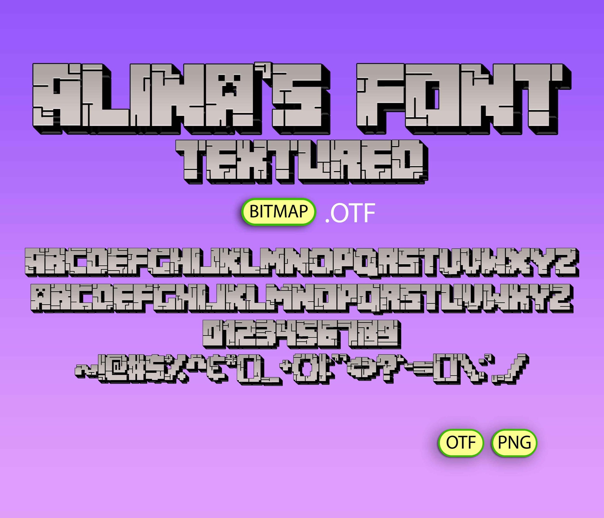 Block Craft Font Textured - Alina's Fonts