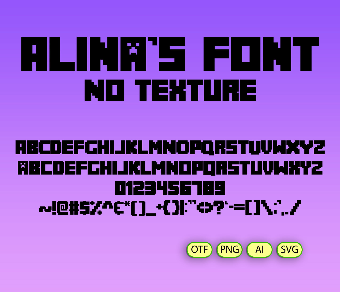 BlockCraft Font - Alina's Fonts