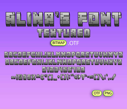PixelCraft Font Textured - Alina's Fonts