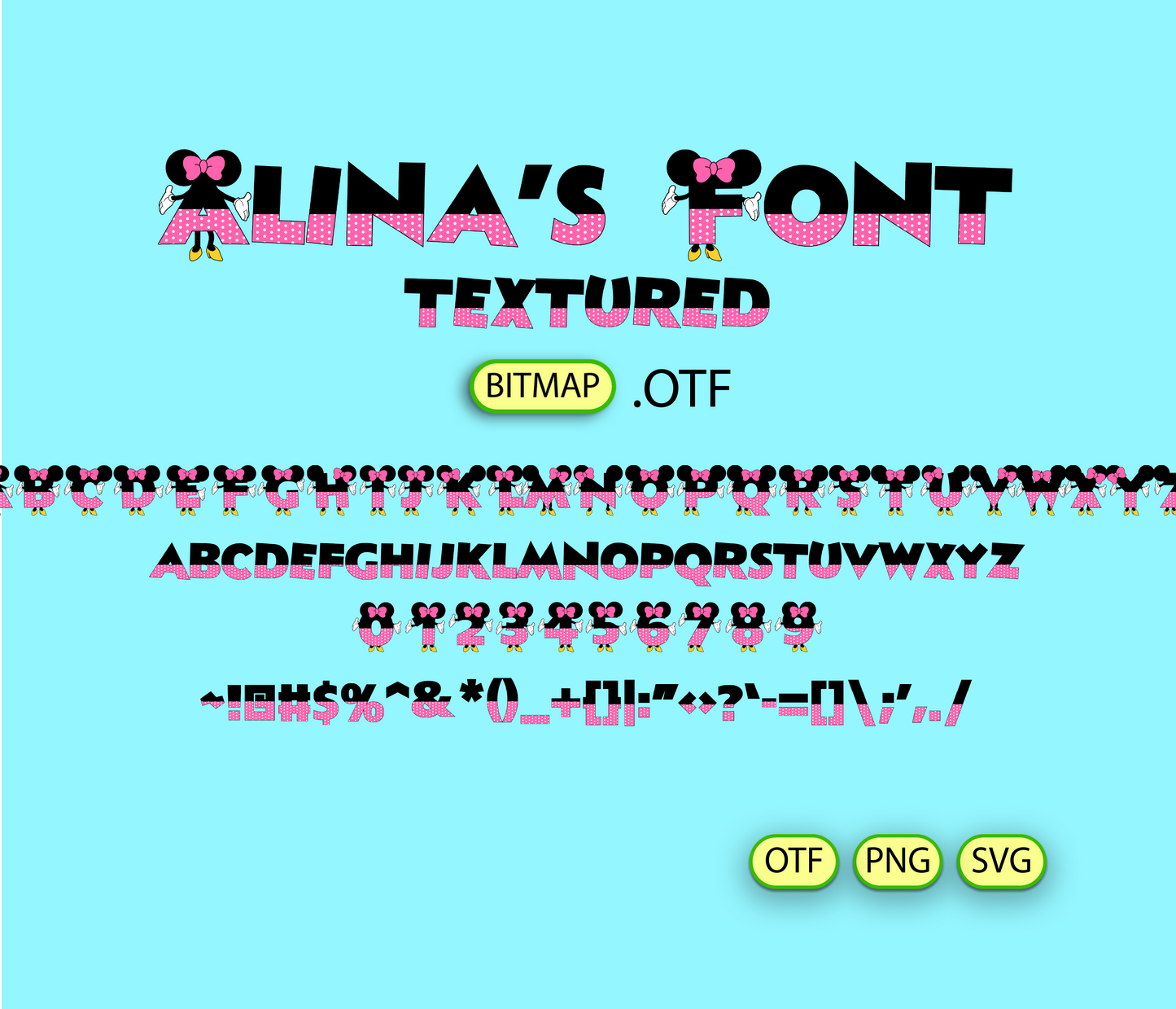 Polka Dot Bow Pattern Font