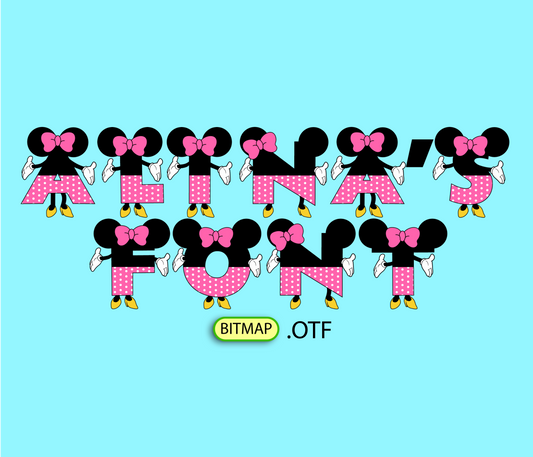 Polka Dot Bow Pattern Font