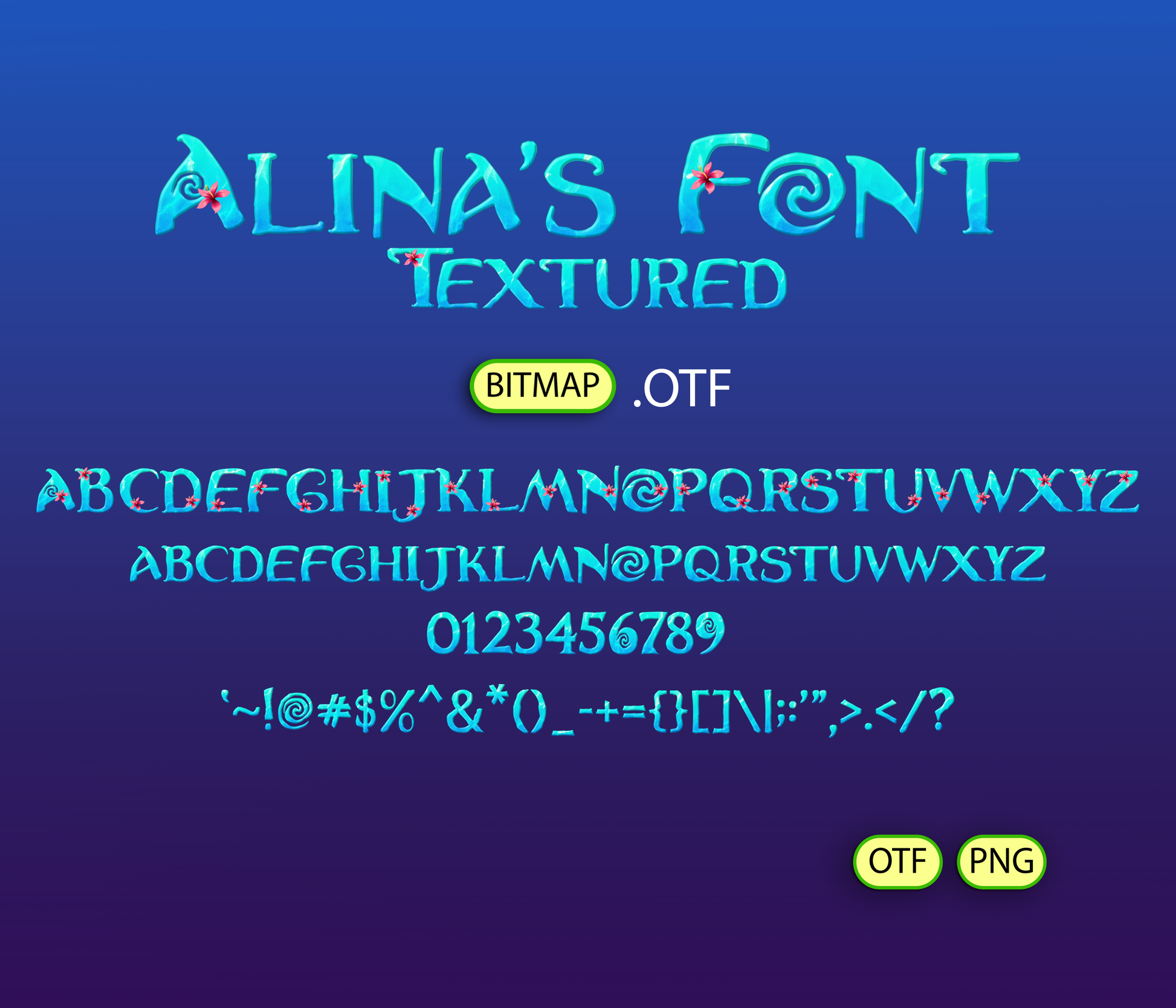 Ocean Voyager Font Textured - Alina's Fonts