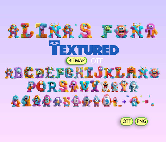 Friendly Scarer Fonts Textured Bundle - Alina's Fonts