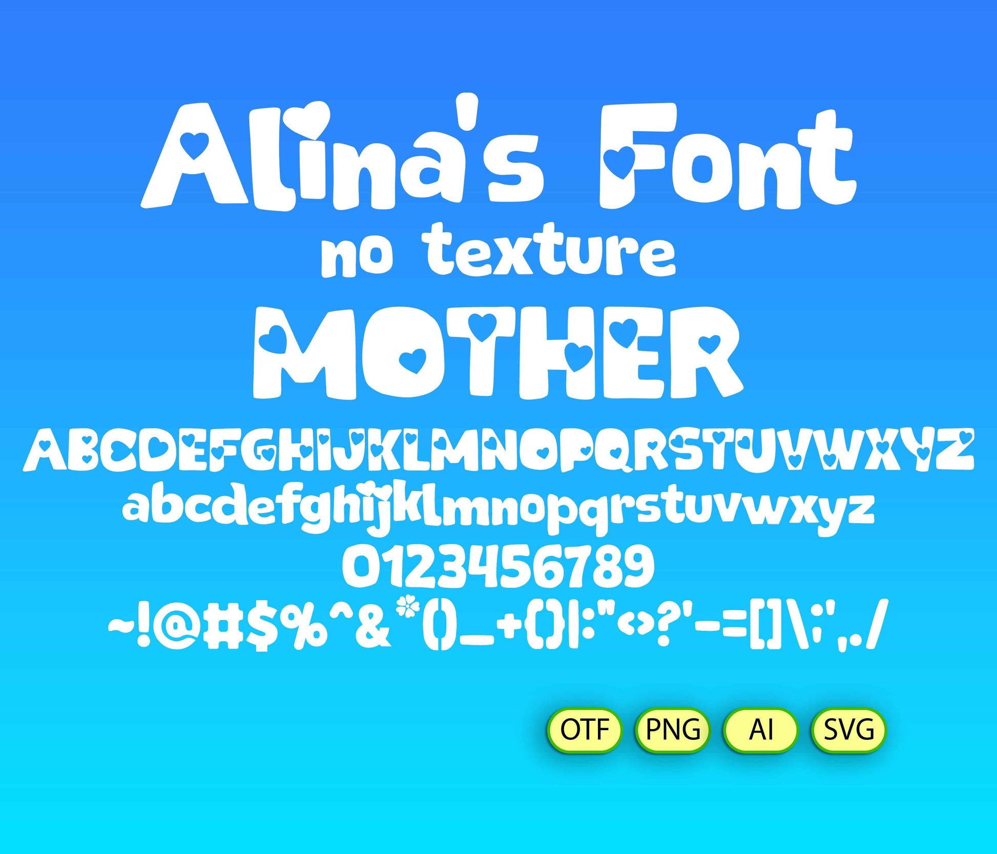 Mother's Day Family Font Textured - Alina's Fonts