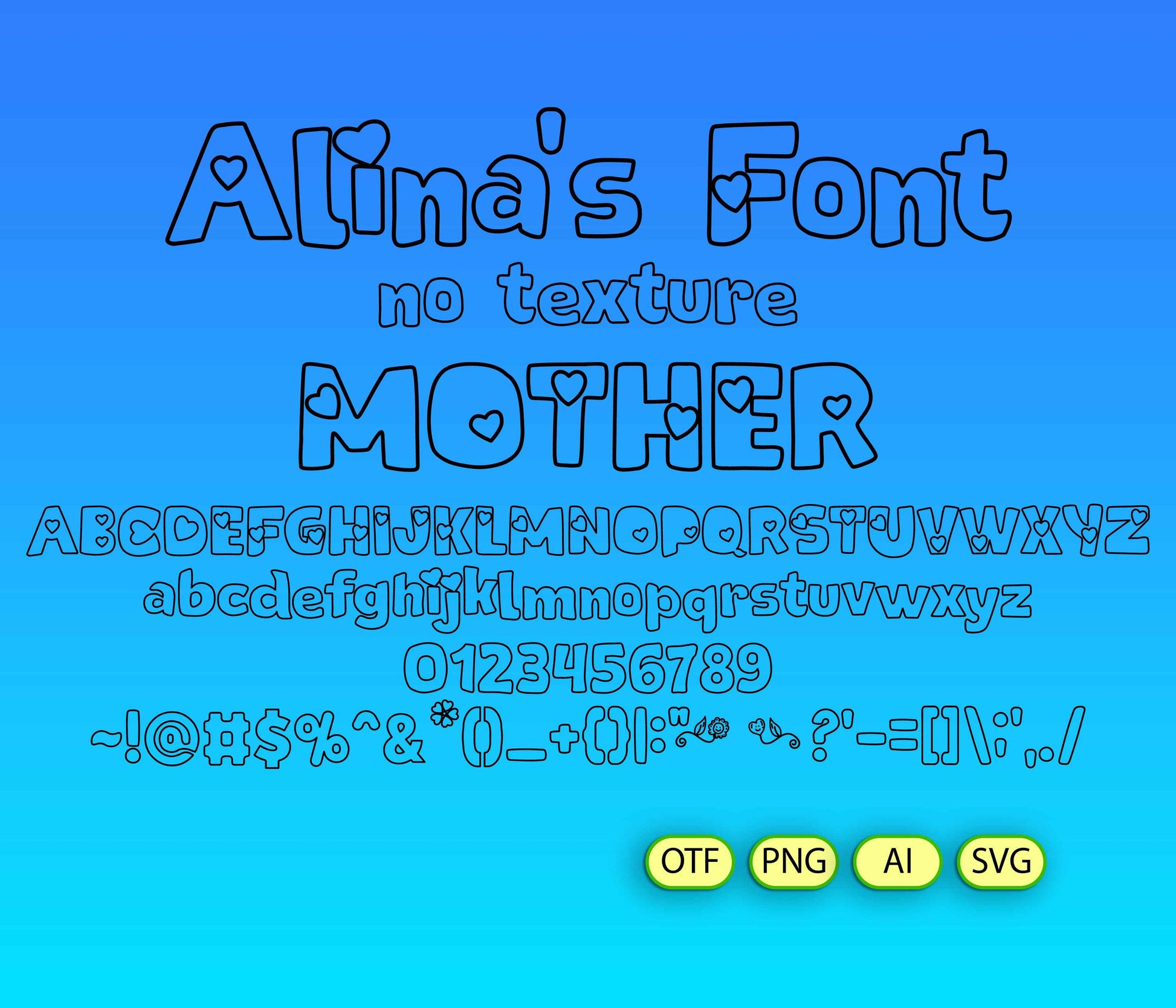 Mother's Day Family Font Textured - Alina's Fonts