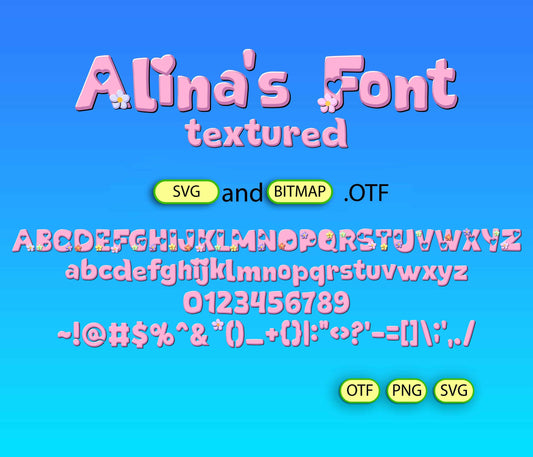 Mother's Day Family Font Textured - Alina's Fonts