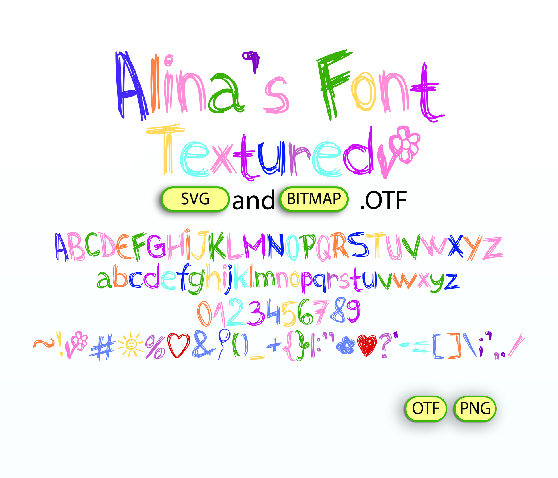 Mother's Day Doodle Font Textured - Alina's Fonts