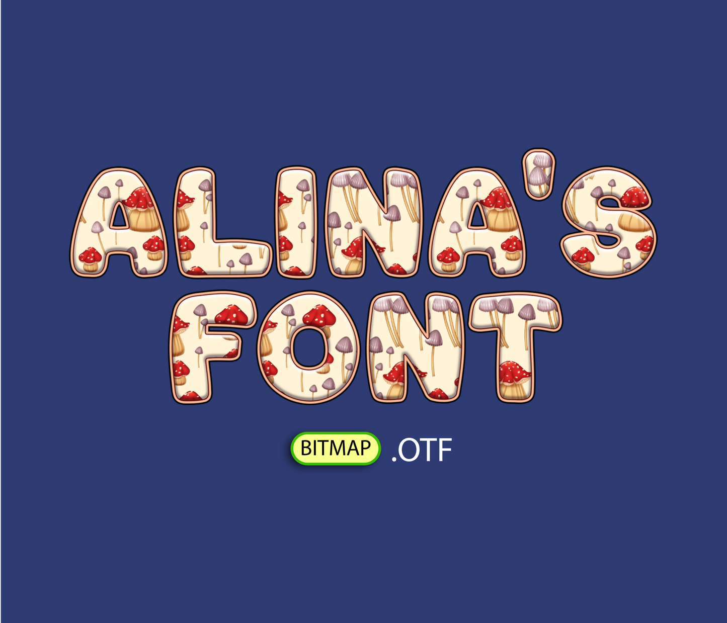 FREE Fungi Woodland Pattern Font