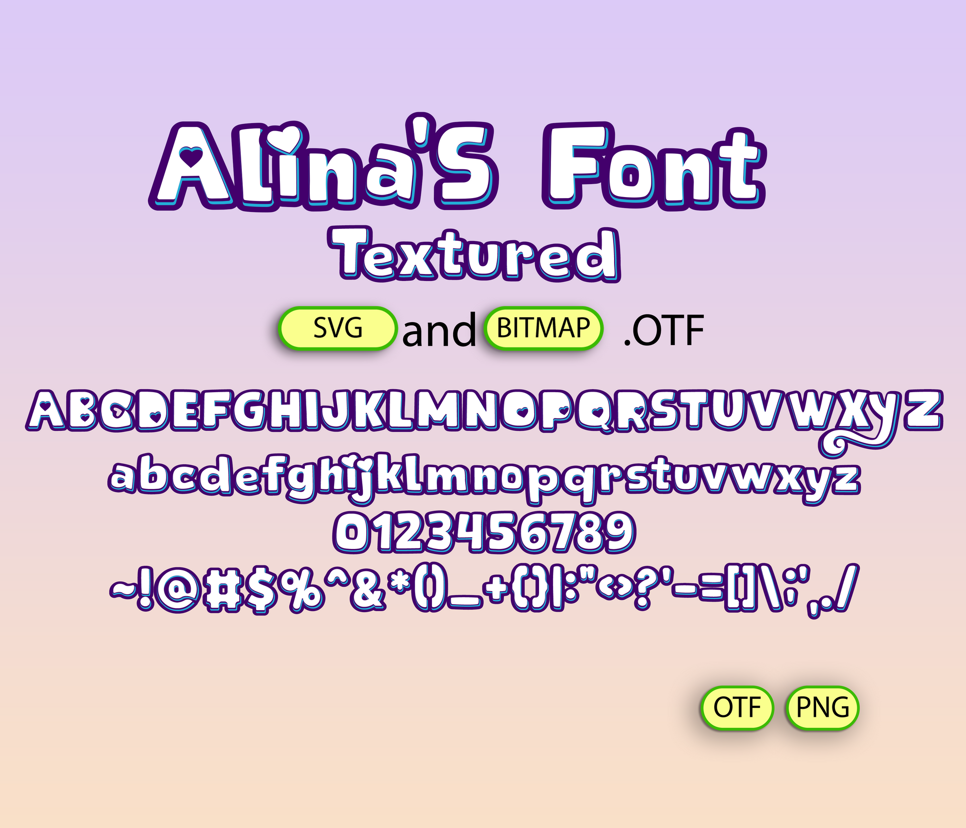 Rainbow Dreams Fonts Textured Bundle - Alina's Fonts