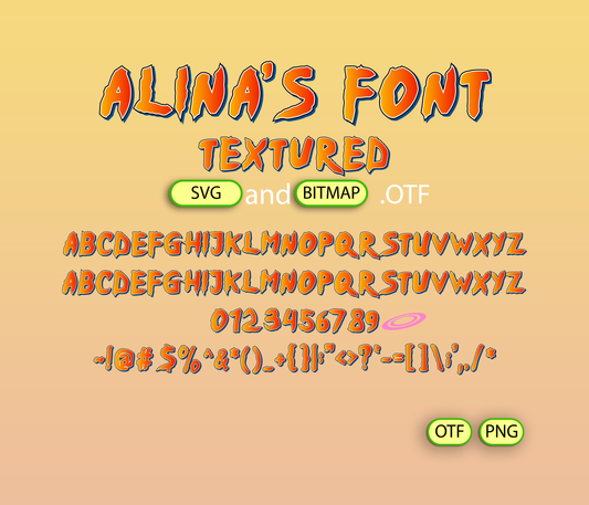 Ninja Quest Font Textured - Alina's Fonts