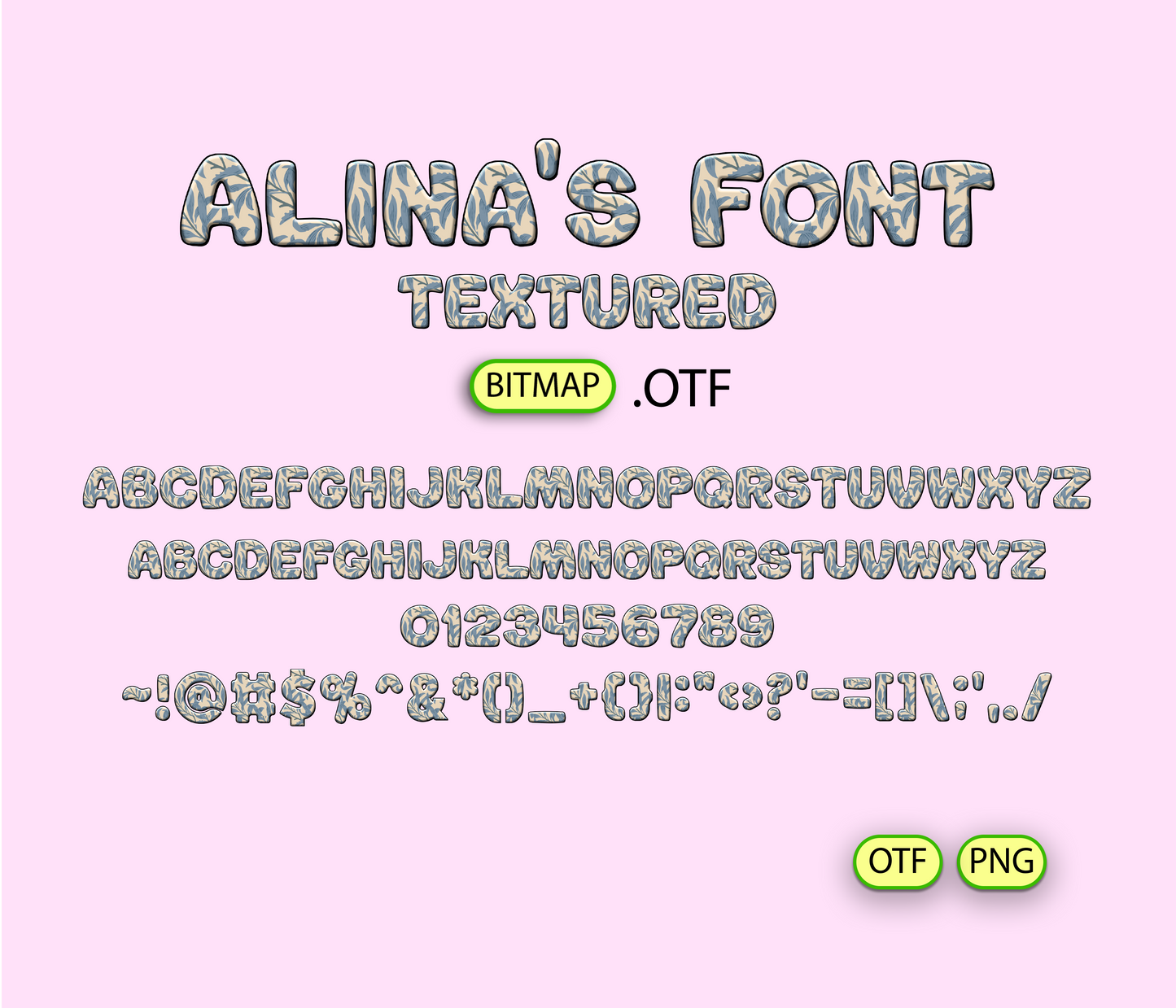 Natural Harmony Pattern Font