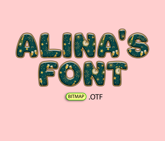 FREE New Year Golden Pattern Font