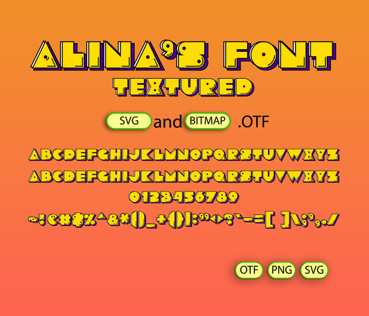 Arcade Font Textured - Alina's Fonts