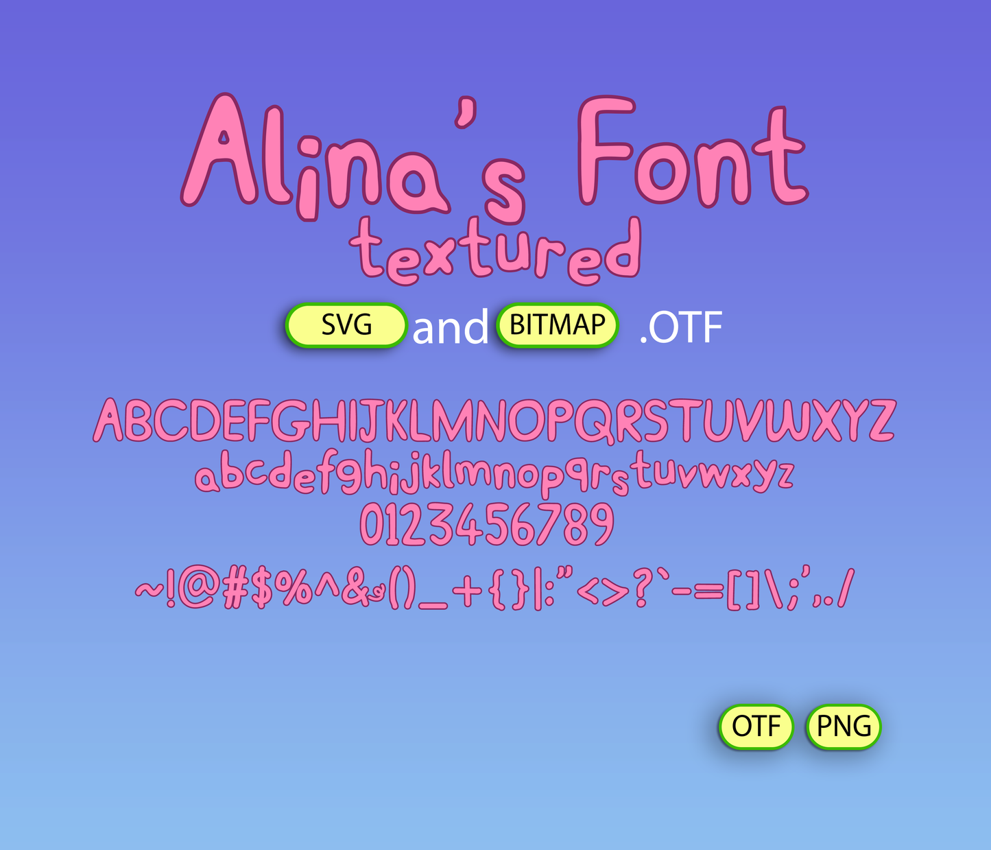 Playful Piglet Font Textured - Alina's Fonts