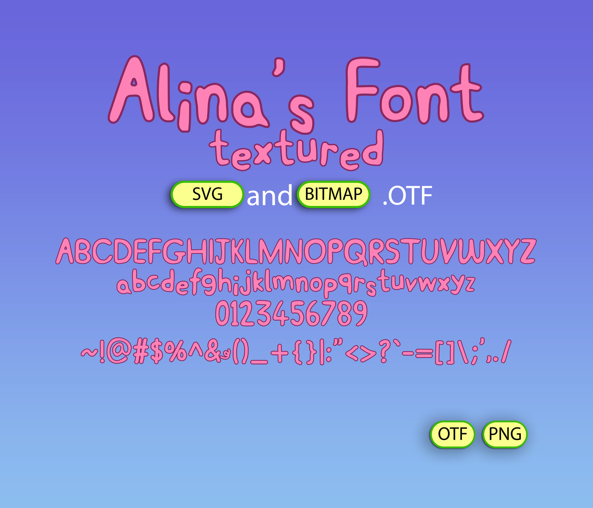 Playful Piglet Font Textured - Alina's Fonts