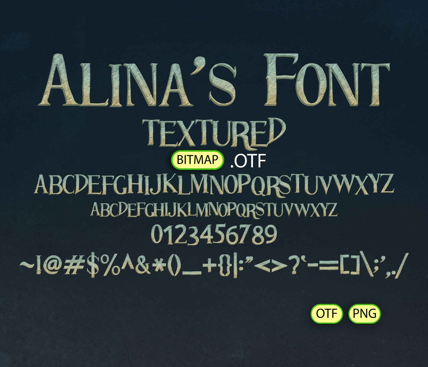 Magical Journey to Enchanted Land Font Textured - Alina's Fonts